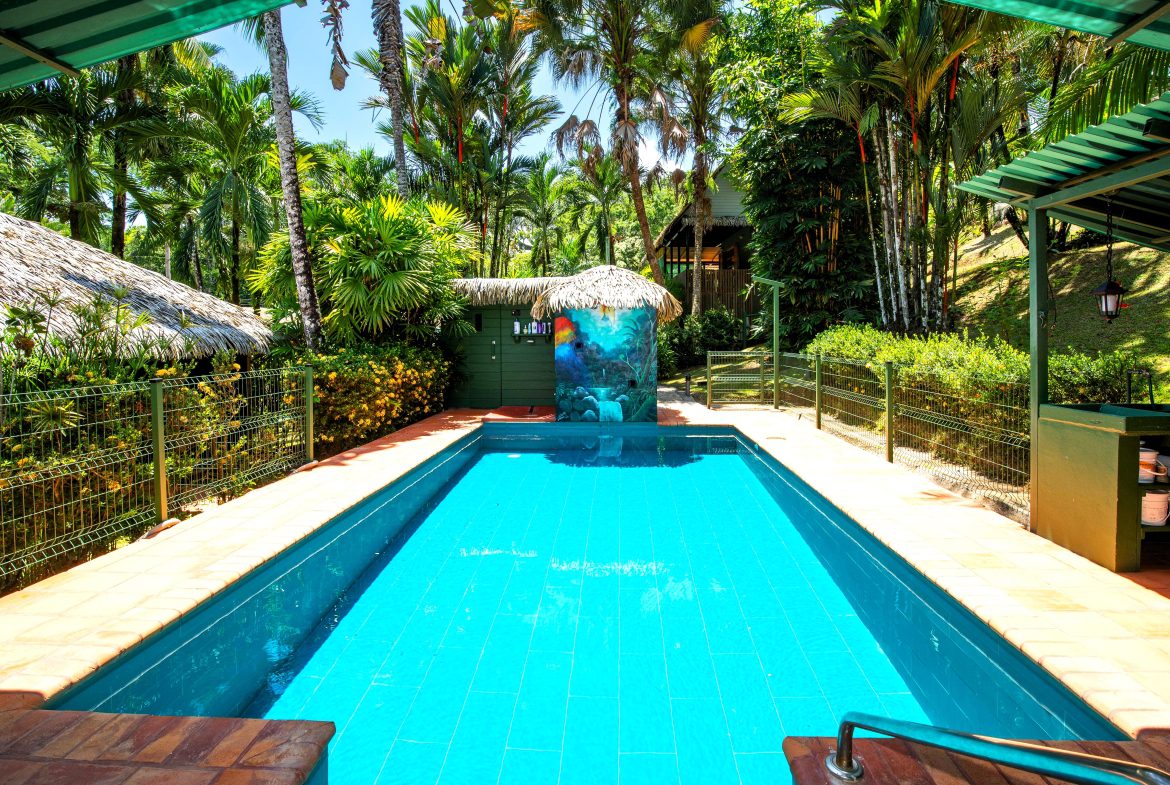 MAIN HOME, 3 CABINS, POOL, SUANA, AND WORKSHOP – 1.73 ACRES