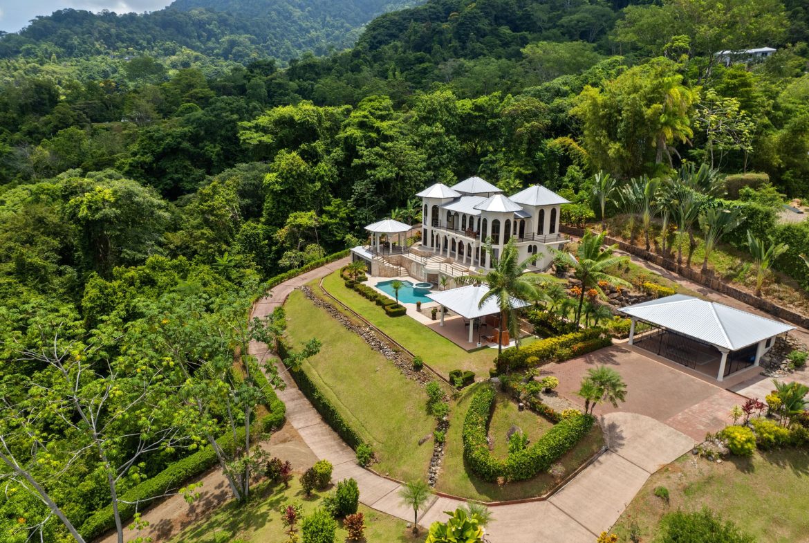 OCEAN VIEW ESTATE HOME WITH GUEST BUNGALOW, CARETAKER HOME, FRUIT TREES, AND WATERFALL – 3.47 ACRES, Uvita, Costa Rica — photo 3