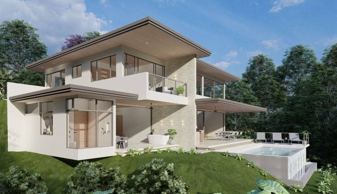VILLA OJOCHE 3 BEDROOM HOMW WITH GREAT OCEAN VIEWS – 2.2 ACRES