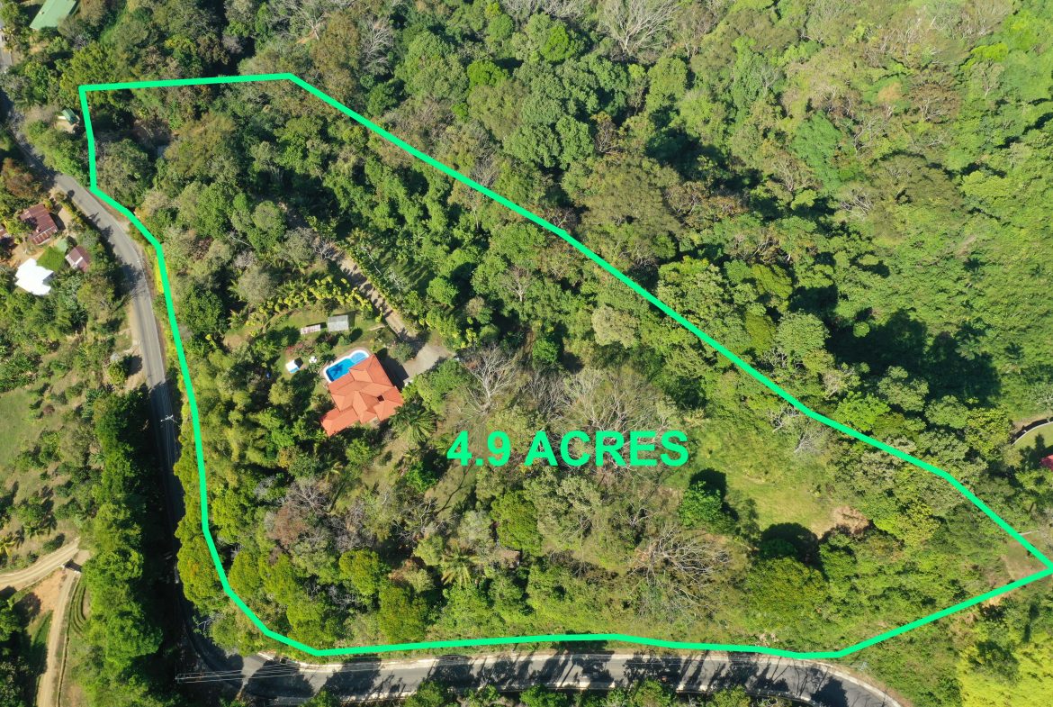 MOUNTAIN AND OCEAN VIEW 2-STORY HOME – 4.9 ACRES, Uvita, Costa Rica — photo 2