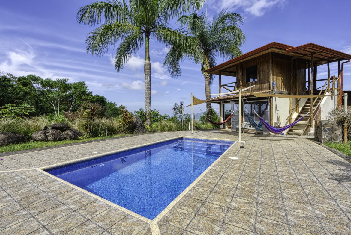 PROPERTY WITH MANICURED LANDSCAPED , OCEAN AND VALLEY VIEW PLUS SMALL HOUSE , CABIN AND STUDIO – 4.72 ACRES, Uvita, Costa Rica — photo 3