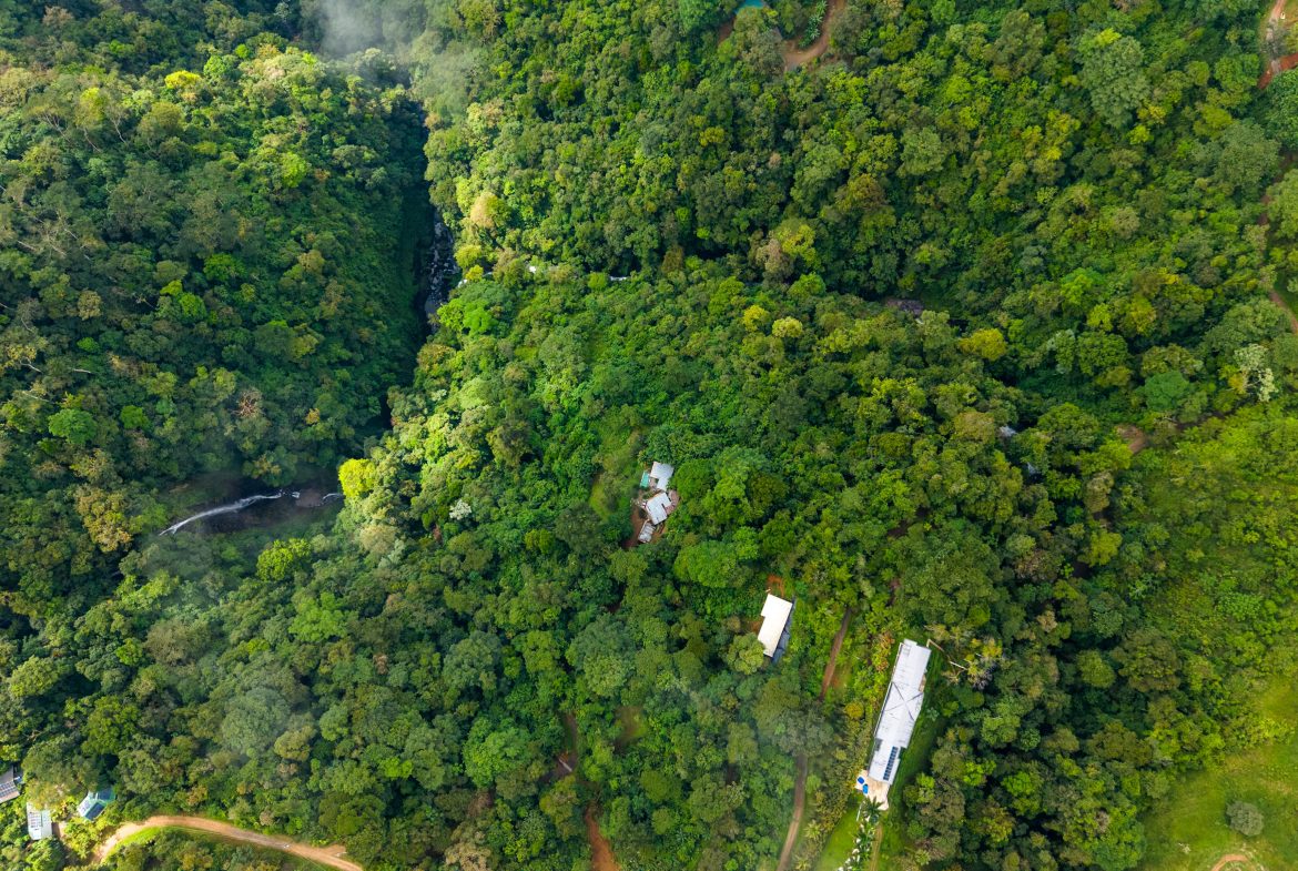 LUXURIOUS RETREAT WITH LARGE WATERFALL ON THE PROPERTY AND EXPANSIVE OCEAN VIEW – 12 ACRES