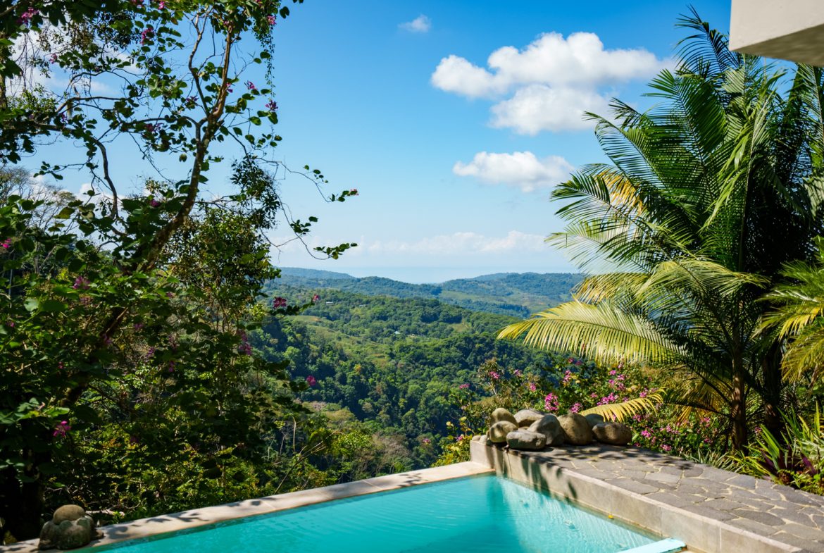 LUXURIOUS RETREAT WITH LARGE WATERFALL ON THE PROPERTY AND EXPANSIVE OCEAN VIEW – 12 ACRES