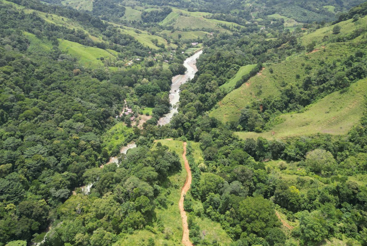 OCEAN & MOUNTAIN VIEW ESTATE WITH RIVER,CREEK, JUNGLE, PASTURE, AND DEVELOPMENT POTENTIAL NEAR DOMINICAL BEACH – 164.8-ACRE