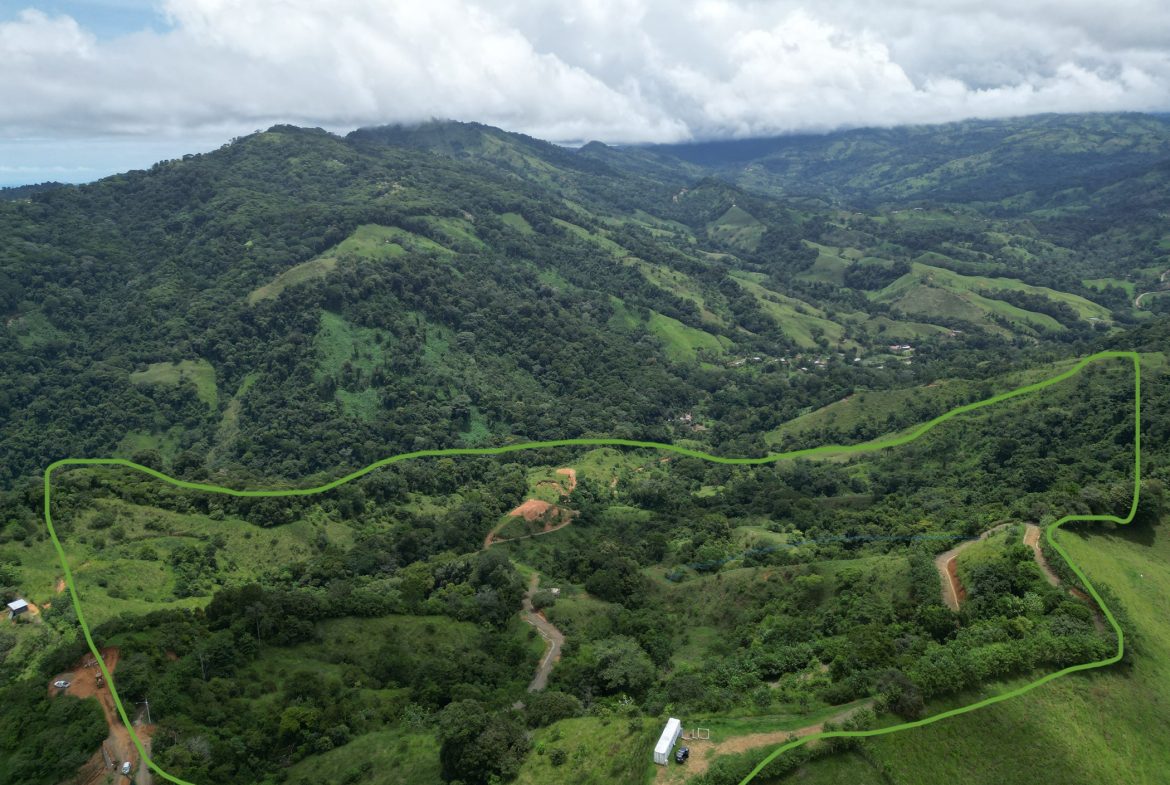OCEAN & MOUNTAIN VIEW ESTATE WITH RIVER,CREEK, JUNGLE, PASTURE, AND DEVELOPMENT POTENTIAL NEAR DOMINICAL BEACH – 164.8-ACRE