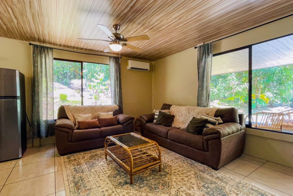 TROPICAL RIVERFRONT ESTATE IN CINCO VENTANAS – 5.65 ACRES WITH MULTIPLE HOMES, BUILD SITES & JUNGLE OASIS