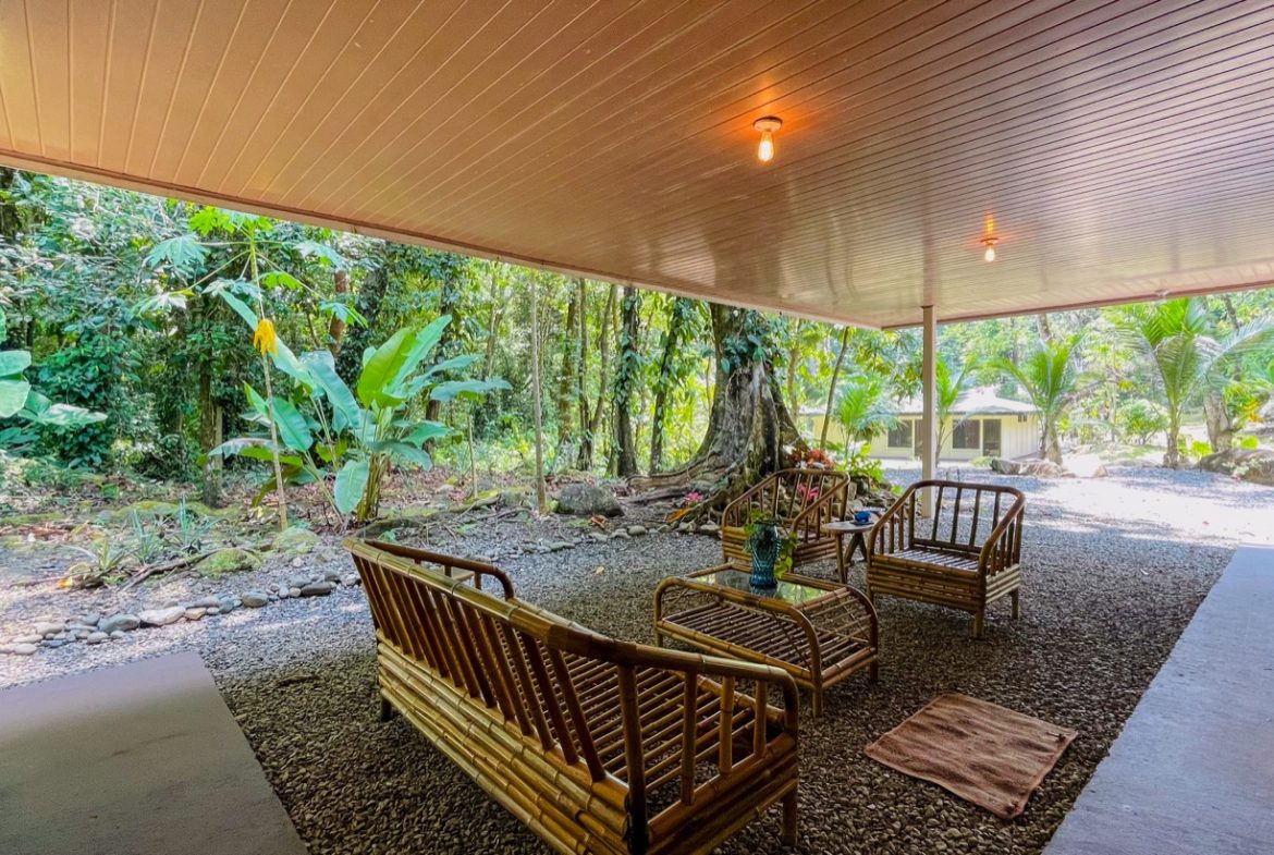 TROPICAL RIVERFRONT ESTATE IN CINCO VENTANAS – 5.65 ACRES WITH MULTIPLE HOMES, BUILD SITES & JUNGLE OASIS