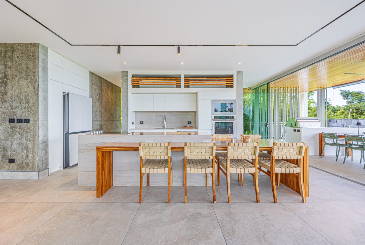 New contemporary tropical villa boasts with a movie theater and views of the iconic whale’s tail