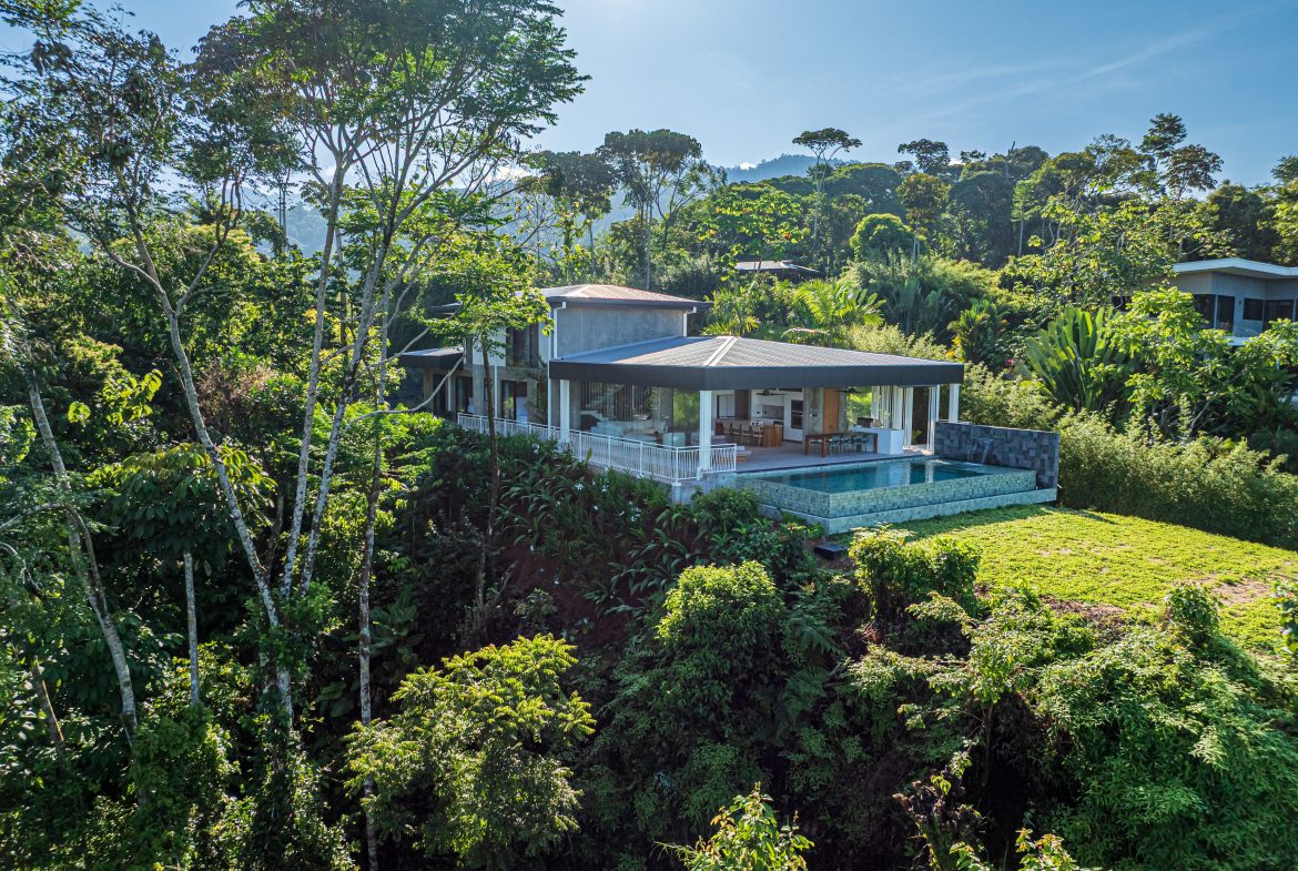 New contemporary tropical villa boasts with a movie theater and views of the iconic whale’s tail