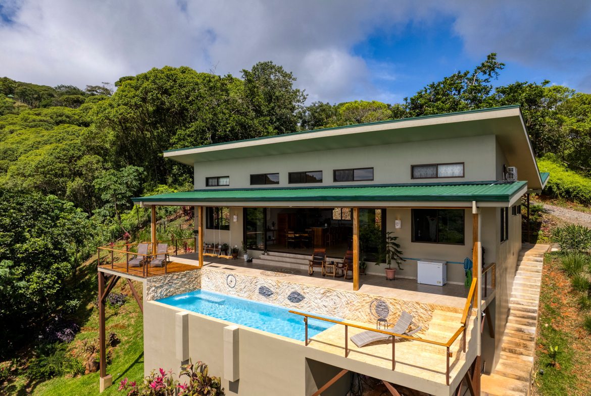 NEW PRIVATE MOUNTAIN HOME WITH OCEAN VIEWS ABOVE LAGUNAS, Uvita, Costa Rica — photo 2