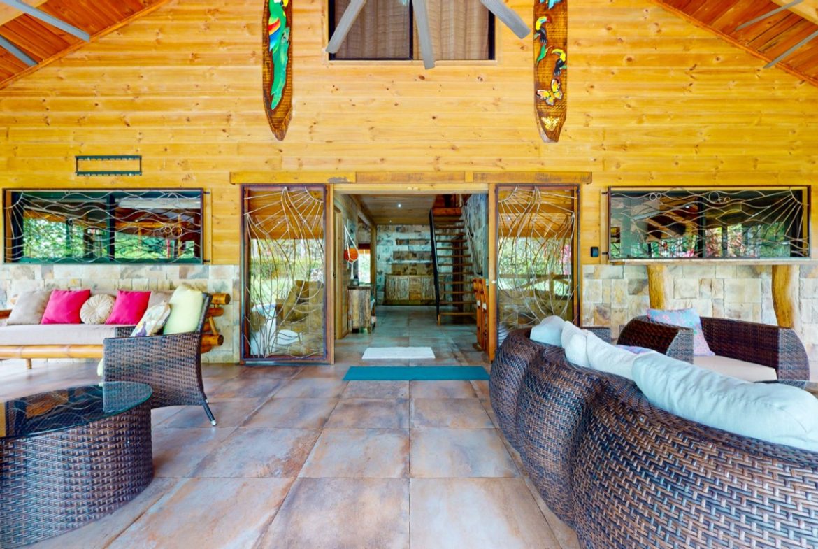 JUNGLE PROPERTY WITH WOOD CABIN  TWO BEDROOM AND POOL, IN OJOCHAL – 1.18 ACRES