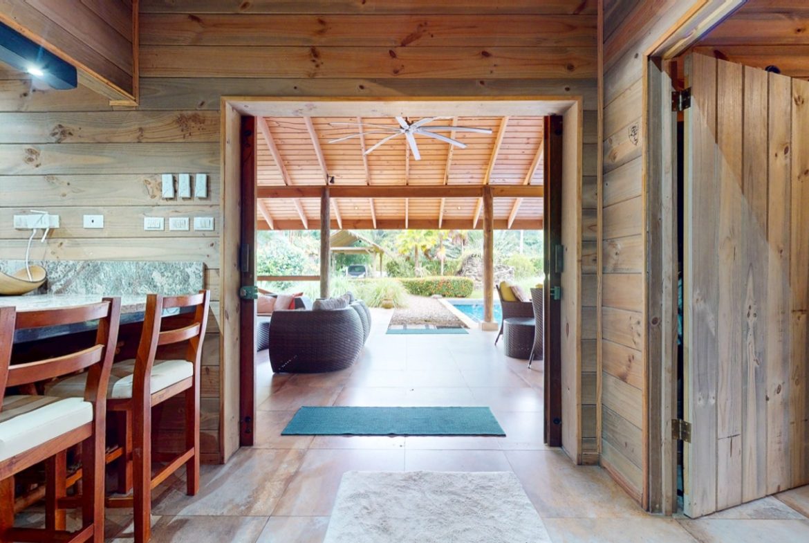 JUNGLE PROPERTY WITH WOOD CABIN  TWO BEDROOM AND POOL, IN OJOCHAL – 1.18 ACRES