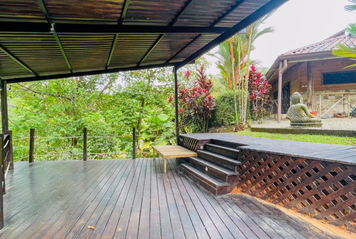 JUNGLE PROPERTY WITH WOOD CABIN  TWO BEDROOM AND POOL, IN OJOCHAL – 1.18 ACRES