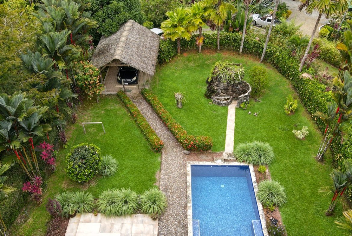 JUNGLE PROPERTY WITH WOOD CABIN  TWO BEDROOM AND POOL, IN OJOCHAL – 1.18 ACRES
