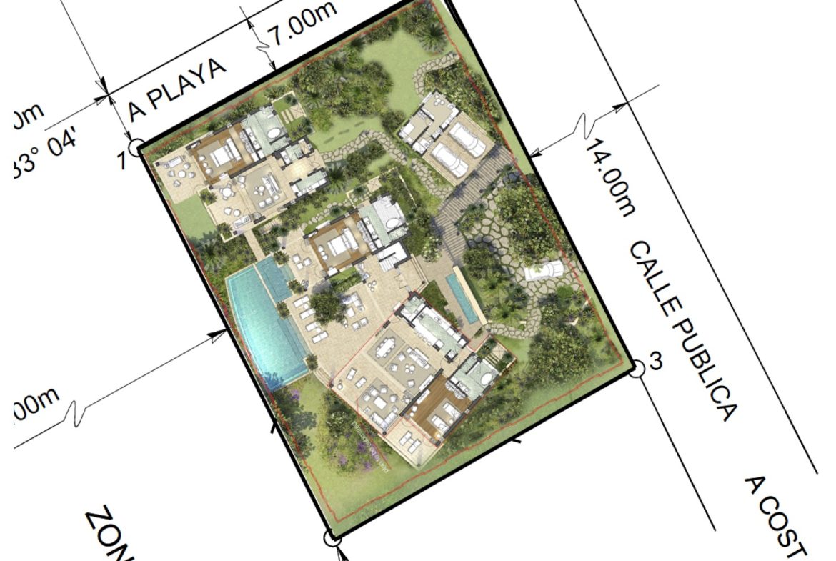 Rare Beachfront Lot Privately Located in Ballena Beach