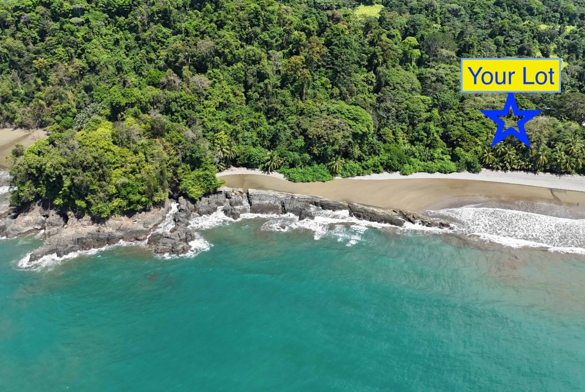 Rare Beachfront Lot Privately Located in Ballena Beach