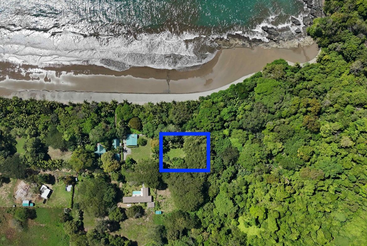 Rare Beachfront Lot Privately Located in Ballena Beach
