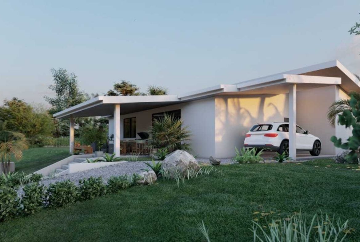 UNFINISHED PROPERTY WITH THREE BEDROOMS, IN OJOCHAL – 1.7 ACRES