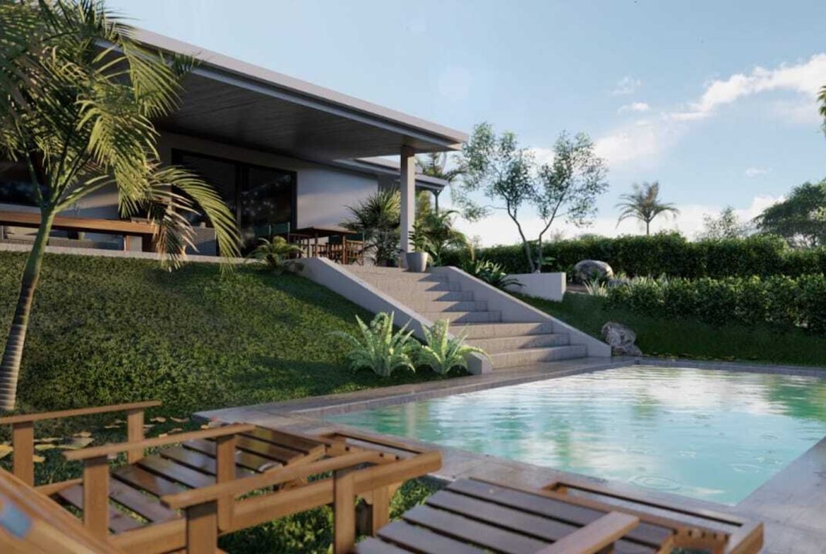 UNFINISHED PROPERTY WITH THREE BEDROOMS, IN OJOCHAL – 1.7 ACRES