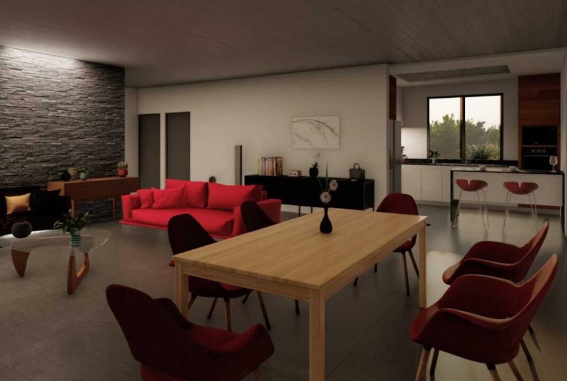 UNFINISHED PROPERTY WITH THREE BEDROOMS, IN OJOCHAL – 1.7 ACRES