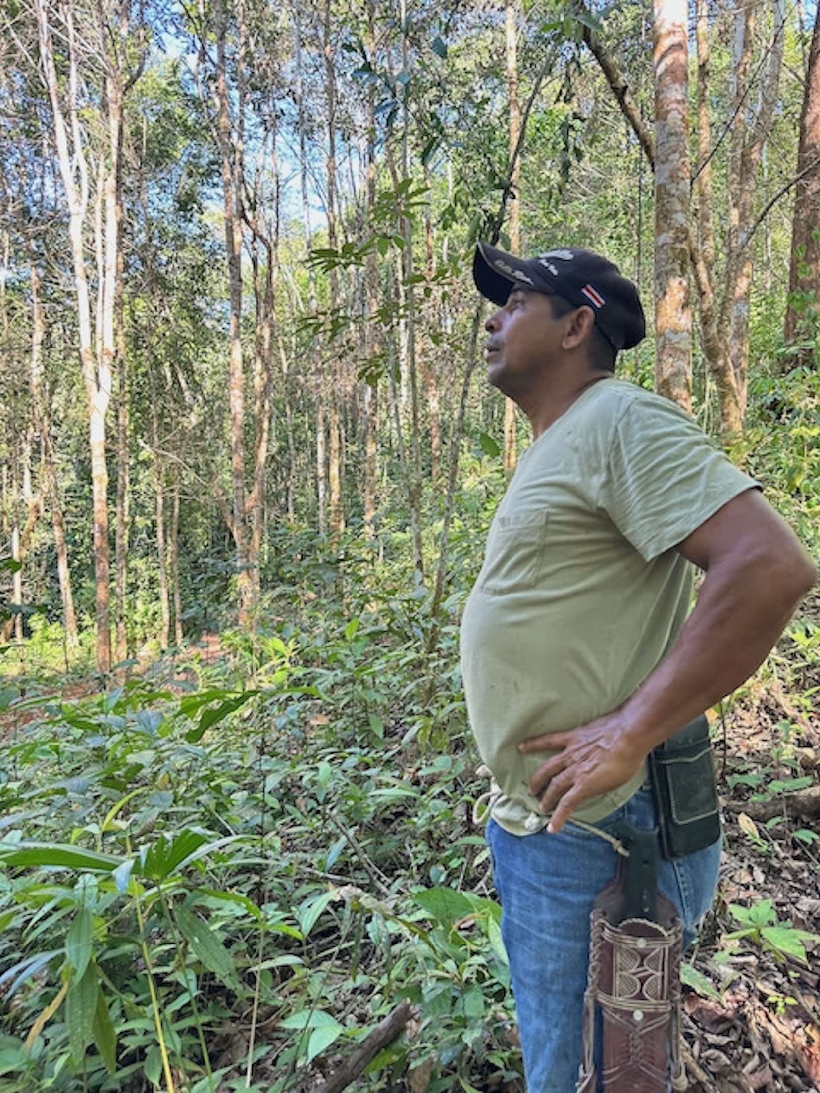 Johnny Diaz, farm caretaker in reforestation area