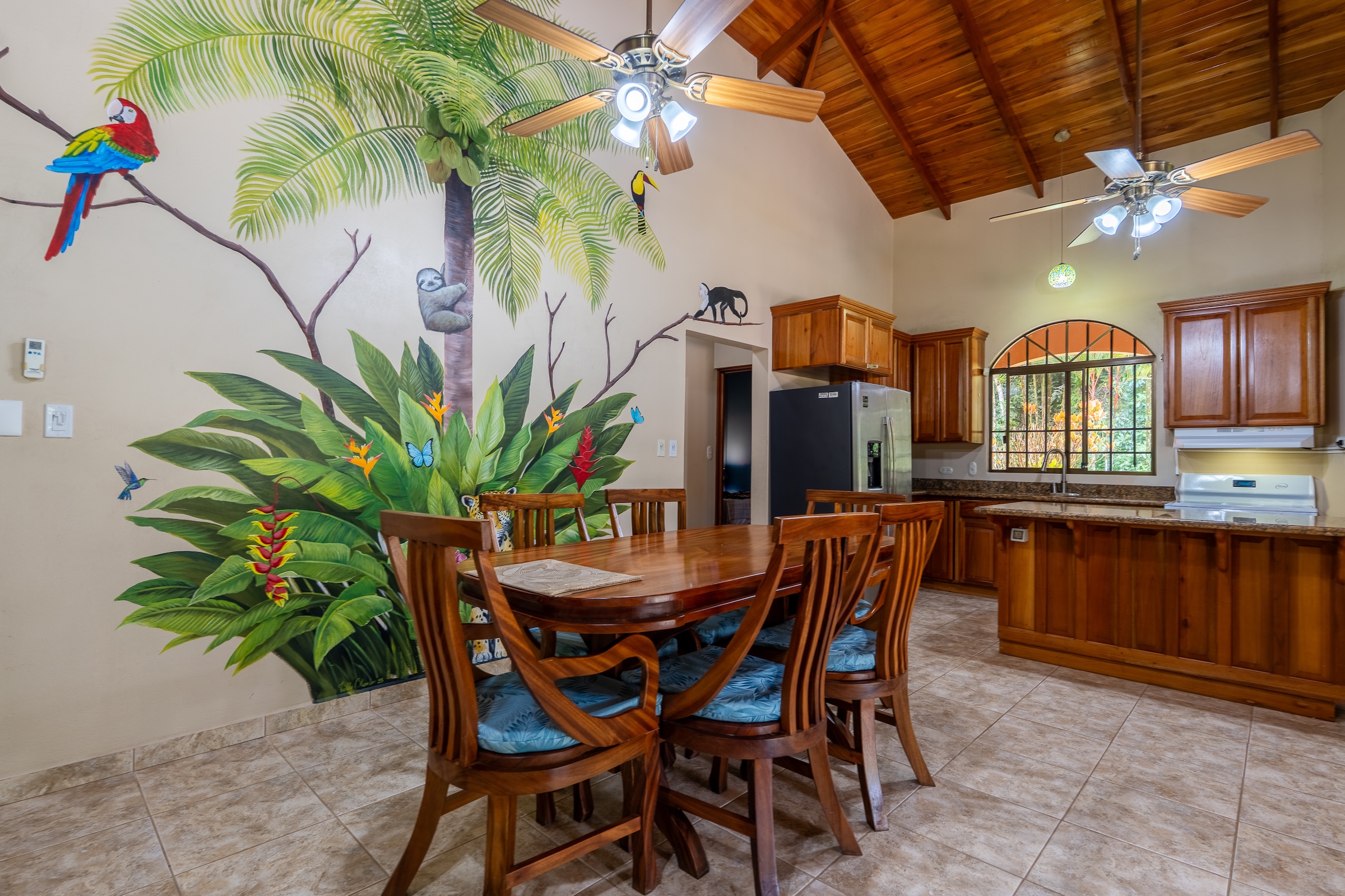 TROPICAL HOME WITH 2-BEDROOM POOL AND STREAM, IN OJOCHAL – 1.6 ACRES