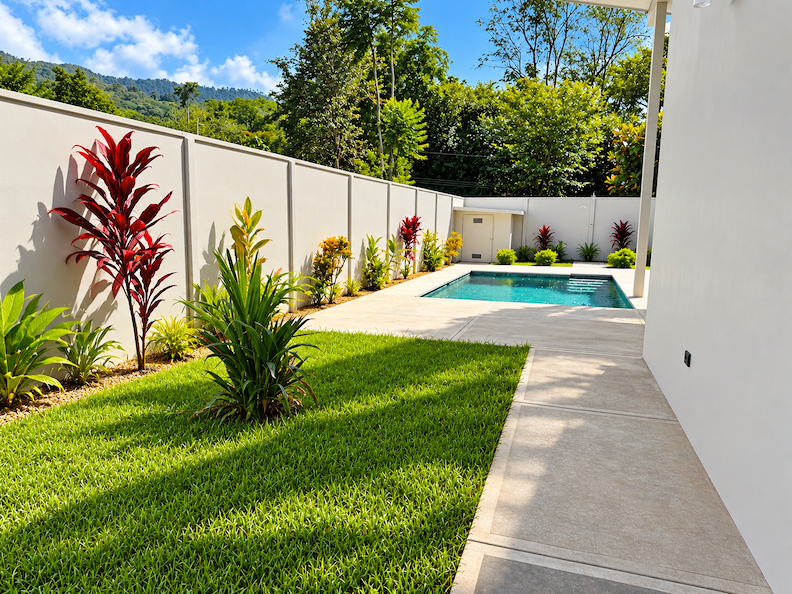 CONTEMPORARY 3-BEDROOM HOME WITH POOL AND TROPICAL GARDENS, IN UVITA – 0.11 ACRES